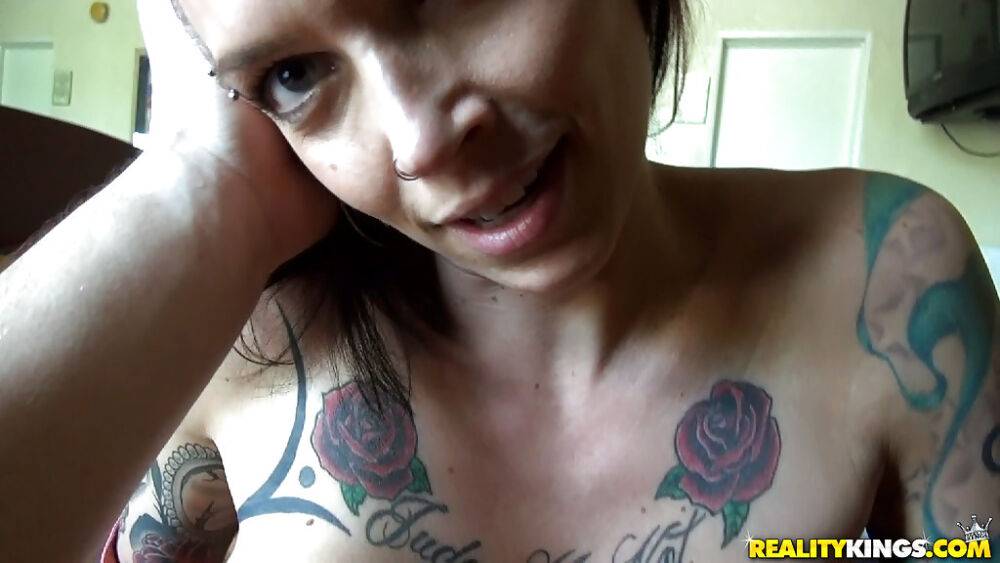 Tattooed redhead Anna Bell Peaks delivers a messy POV blowjob - #6