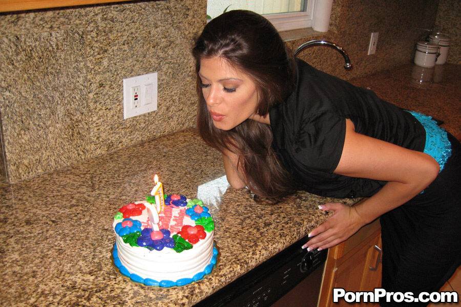 Ex-gf Madelyn Marie blows out the cake and bares her nice tits on 18th b-day - #12