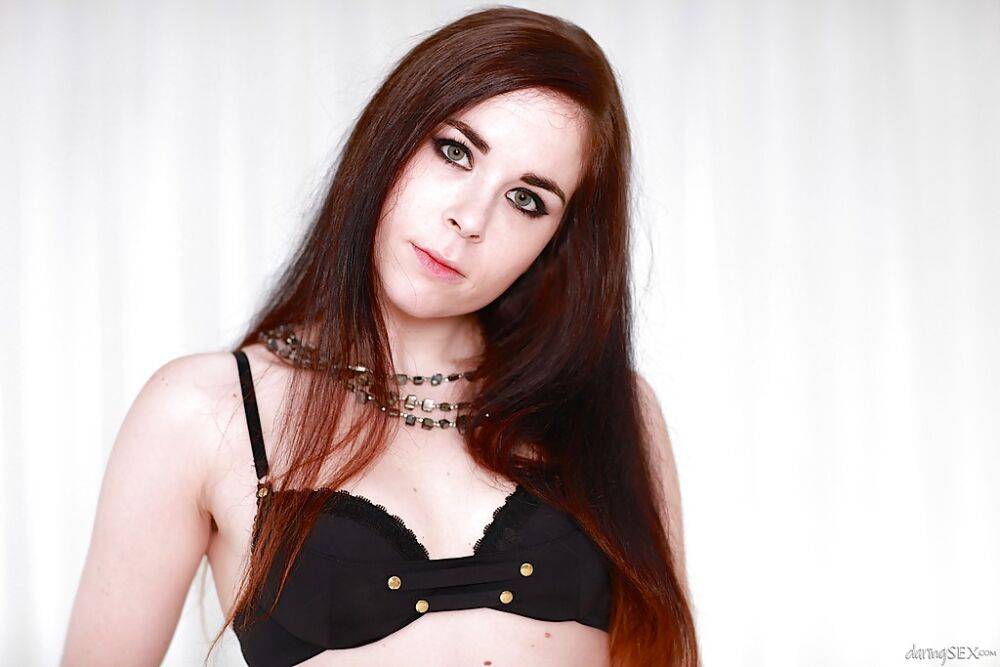 European pornstar Amber Nevada looking hot in sexy black lingerie - #10