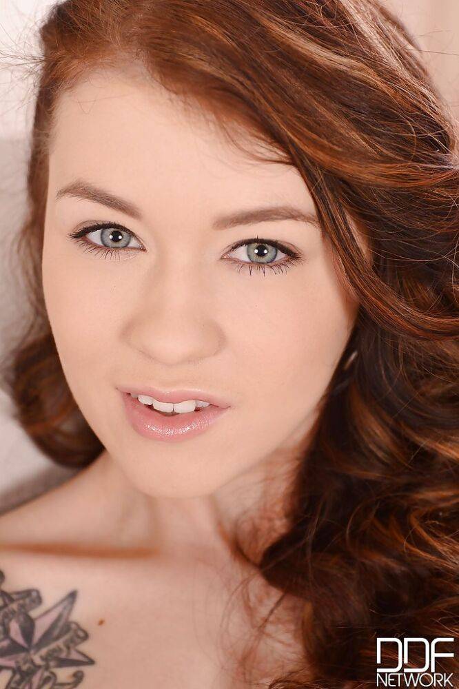 Hard-working European teen actress Misha Cross gags her little hole - #15