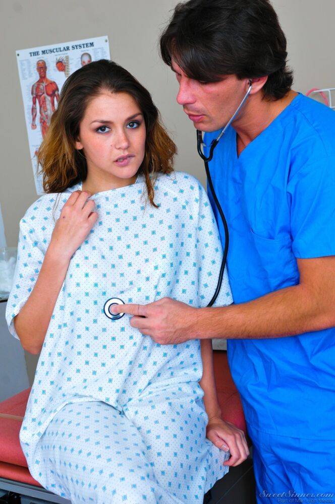 Hot Latina MILF patient Allie Haze gets hard cock treatment from her doctor - #11