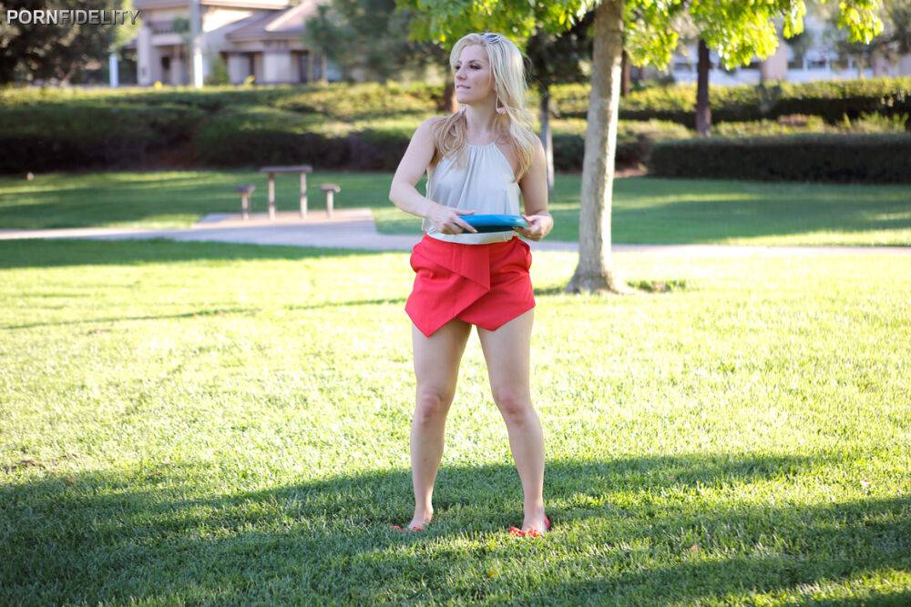Blonde chick Ashley Fires gets fucked hard after a first date in the park - #5
