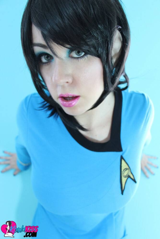 Cosplay chick Kayla Kiss gives a busty Star Trek performance with pasties - #12