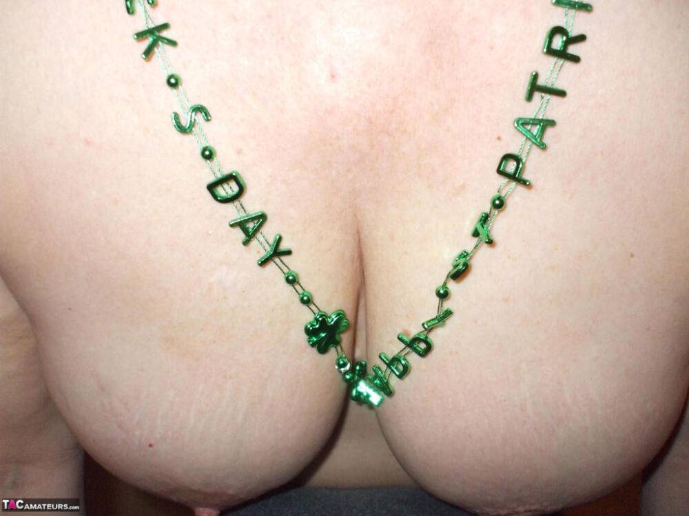 Middle-aged woman Busty Bliss celebrates St Patrick's day with POV sex - #16