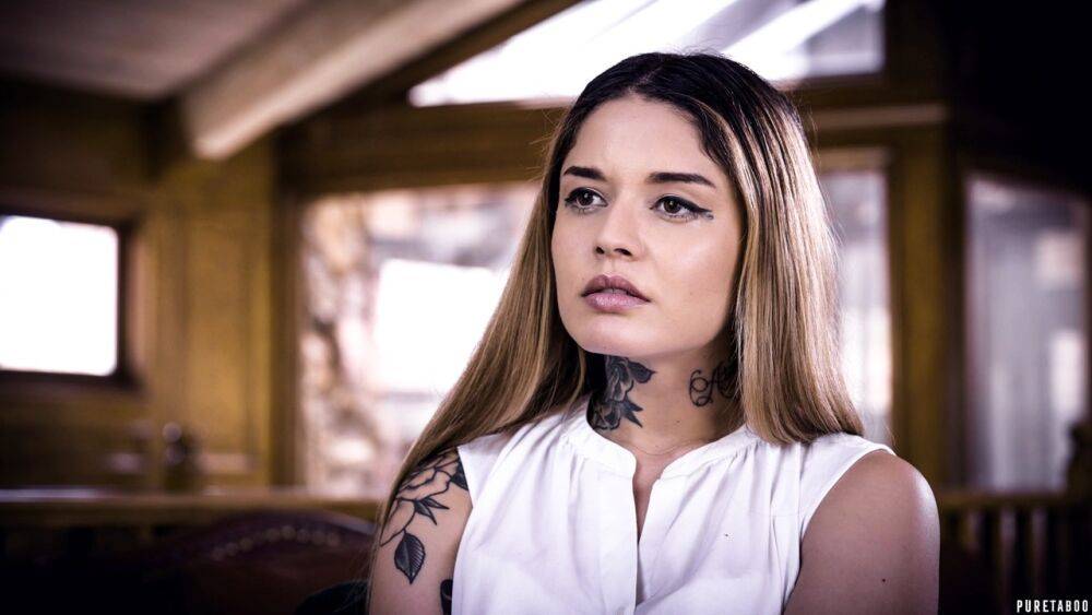 Tattooed teen Vanessa Vega has sex with a black boy in front of her doctor - #14