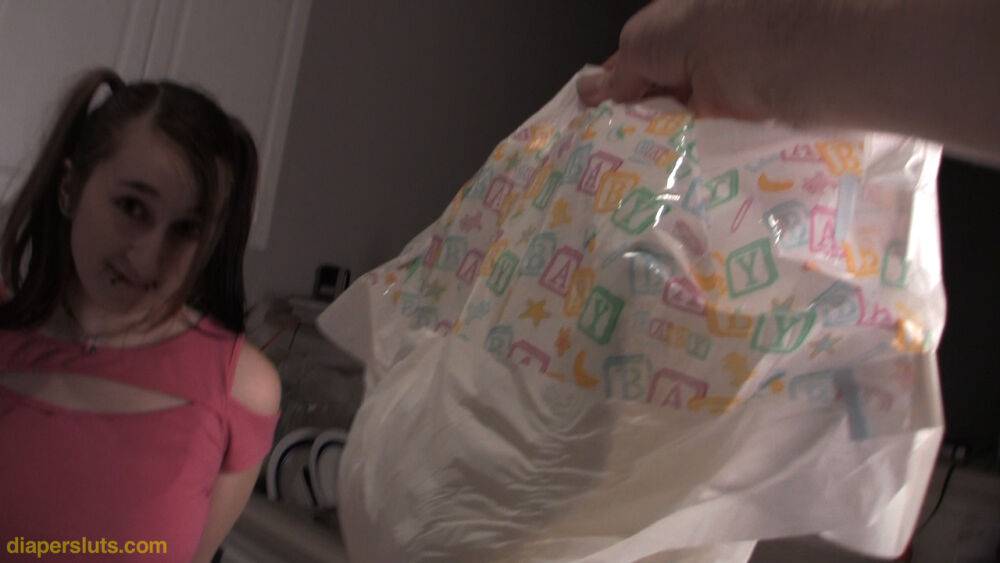 Young slut drinking piss from used diaper - #13