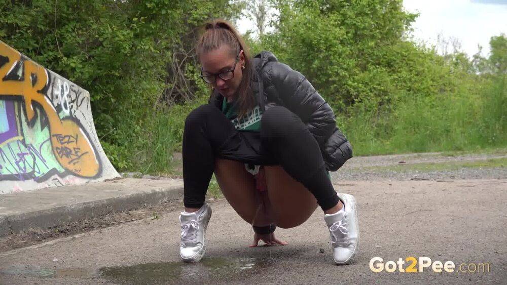 Naomi Bennet squats to pee and wipes afterwards - #7