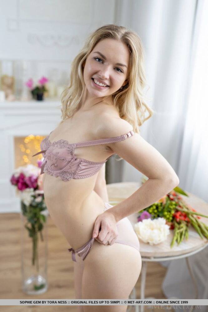 Sexy teen Sophie Gem removes bra and panty combo for hot nude poses | Photo: 3174711