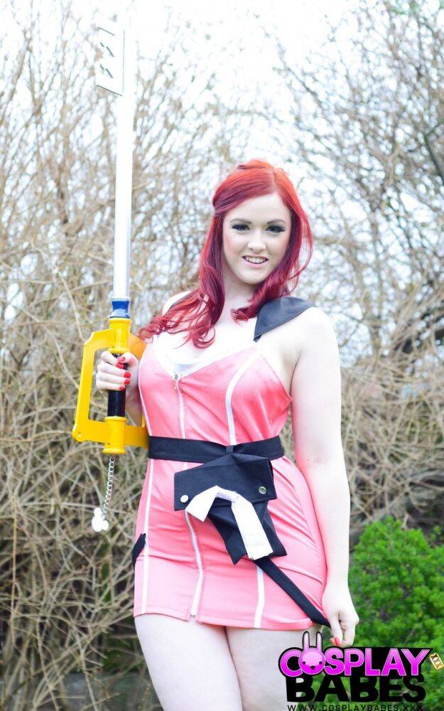 Redhead BBW Jaye Rose looses her natural tits and twat from cosplay attire - #6