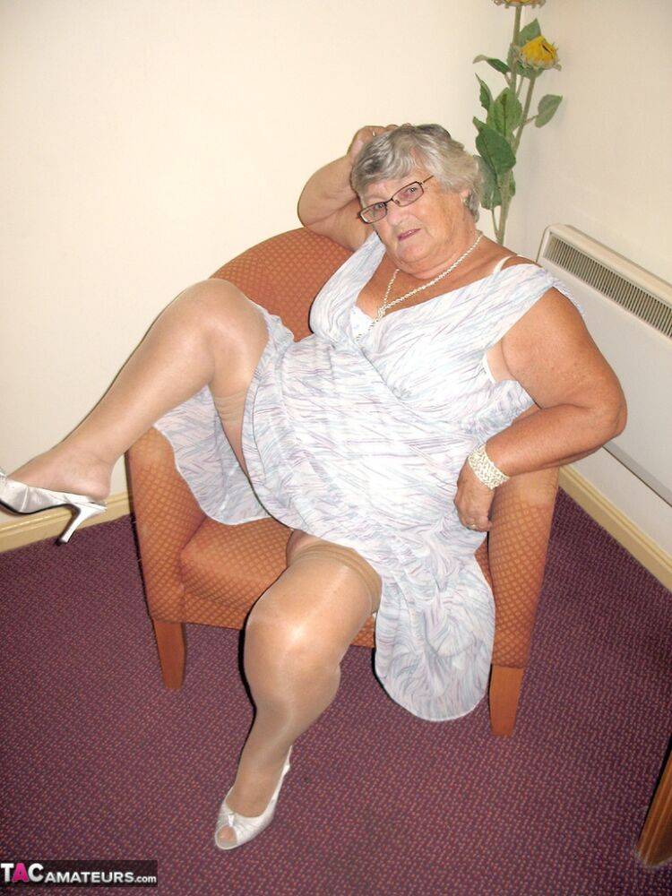 Old British woman Grandma Libby puts her obese body on display - #1