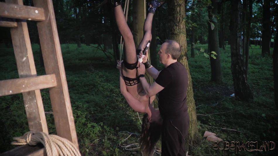 Sarah Kay comes back in the forest for some more BDSM punishment in all new - #2