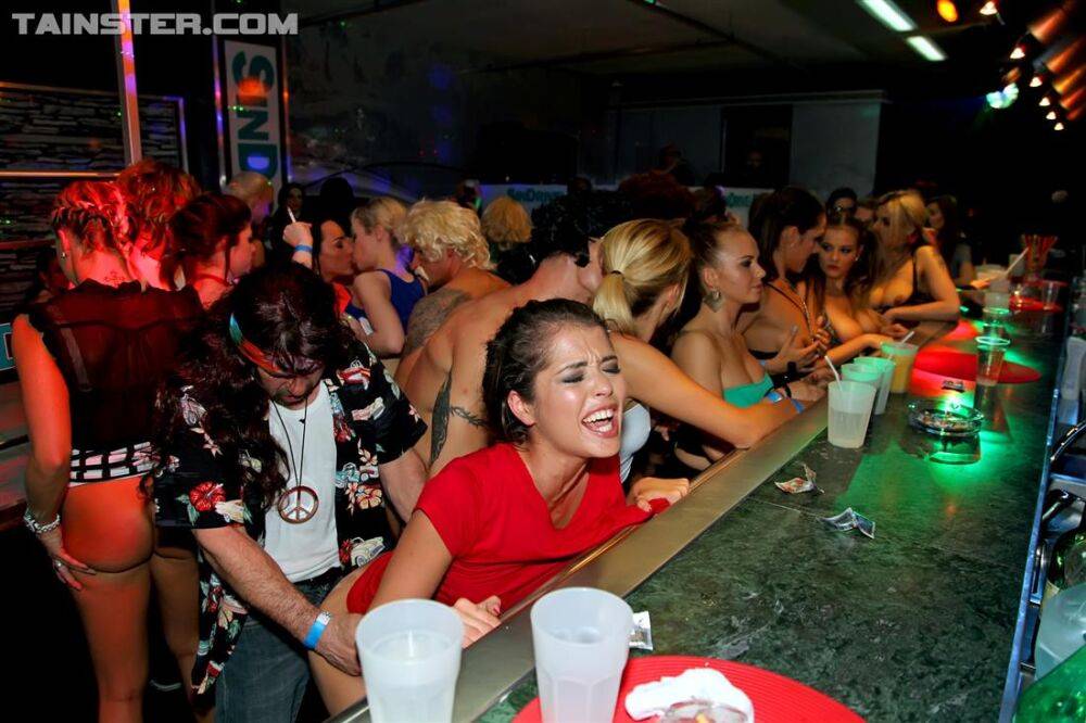 Slutty black and white girls get drunk and fuck in a nightclub - #2