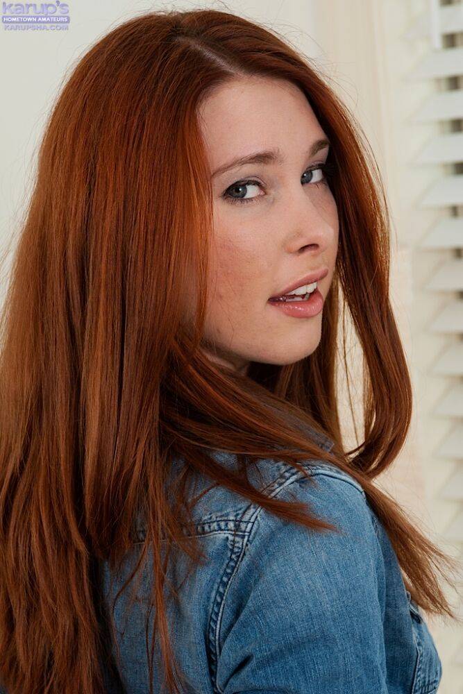 Redhead amateur Melody Jordan slowly uncovering her seductive curves - #8