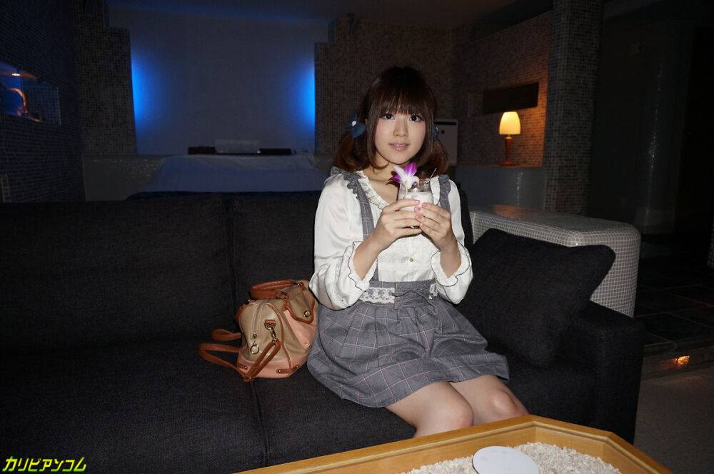 Japanese virgin Tomoka Sakurai undresses and poses in her sexy lingerie - #1