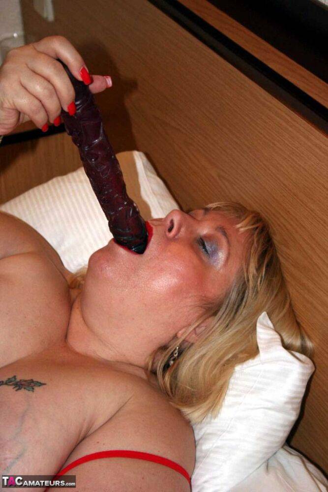 British amateur Lexie Cummings sucks on a dildo before a vaginal insertion | Photo: 4358799