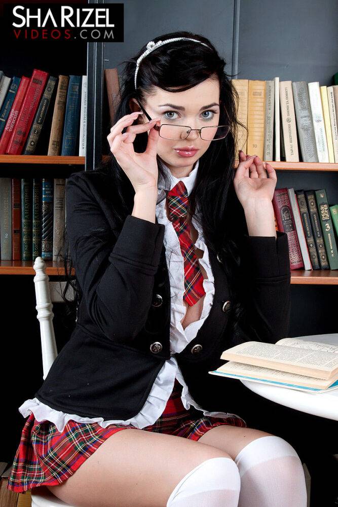 Huge boobed schoolgirl Sha Rizel gets dirty at the library - #7
