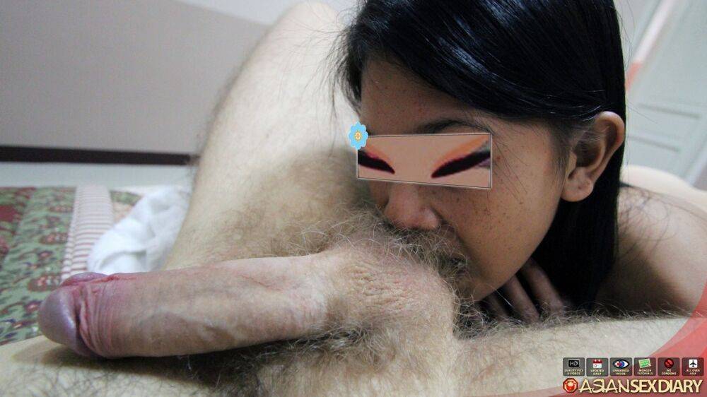 Horny Asian with very hairy pussy and nice big firm tits shows how to be a cum - #2