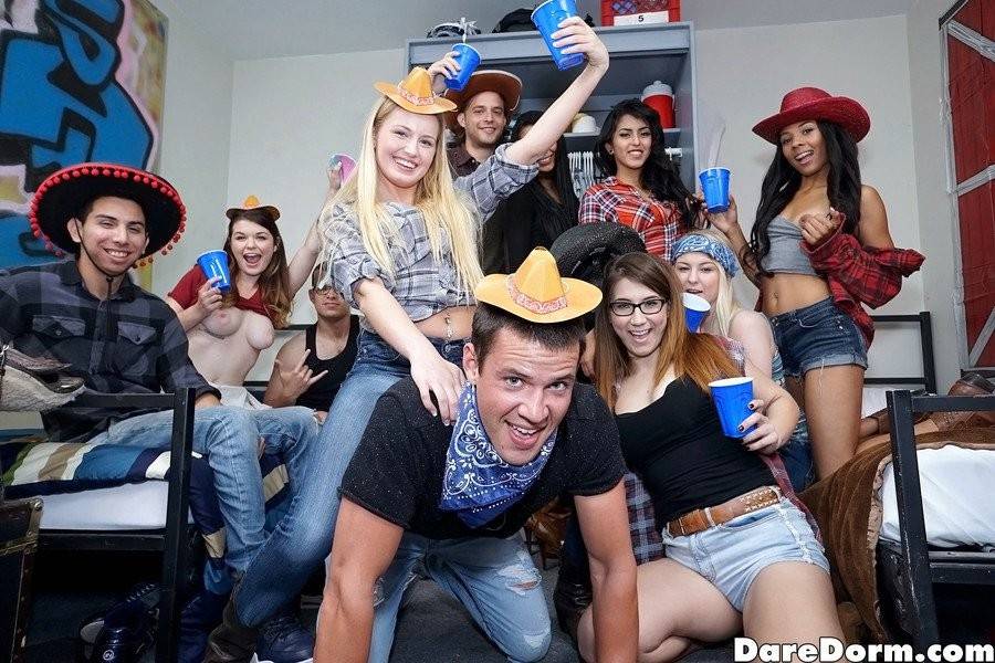 College sex party with group fucking - #2