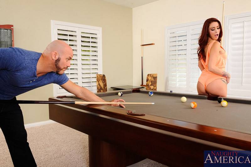 Pussy And Mouth Of Tattooed Chick Monique Alexander Is Drilled In The Billiard Room - #6