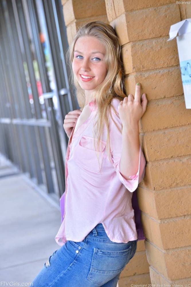 Graceful And Cute Teen Blonde Brianna FTV Flashes Her Titties And Her Cooch Outdoors - #5