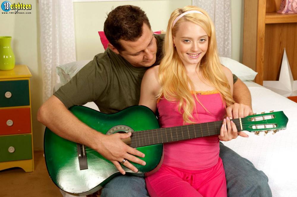 Guitar Playing Maverick Gets Blonde Teen Nina Nelson Naked And Horny After A Few Sweet Riffs. - #10