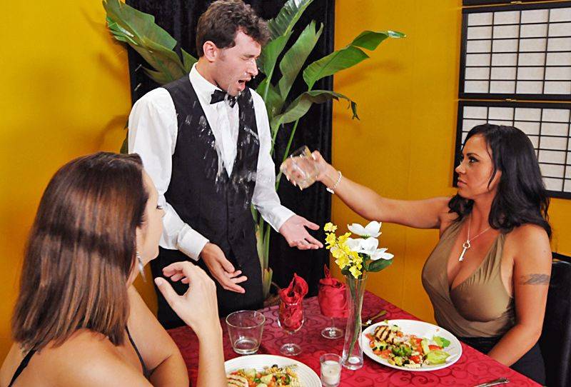 Angry Waiter Fucks The Shit Out Of Big Breasted Raven Haired Milf Mariah Milano - #1