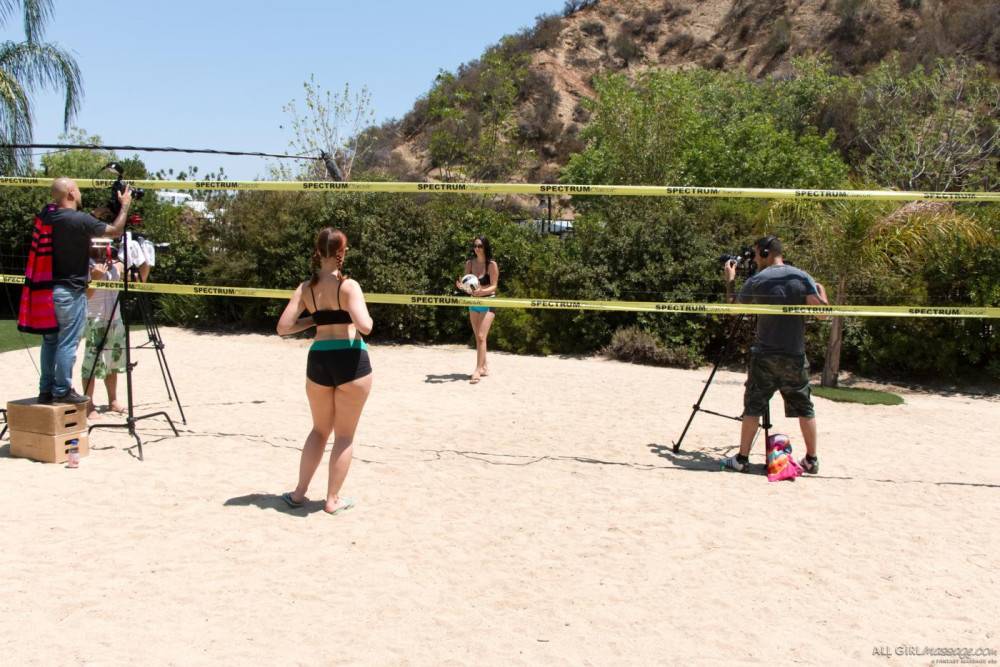 Jelena Jensen & Siri Enjoy Their Day In The Sun Posing At The Volleyball Court - #17