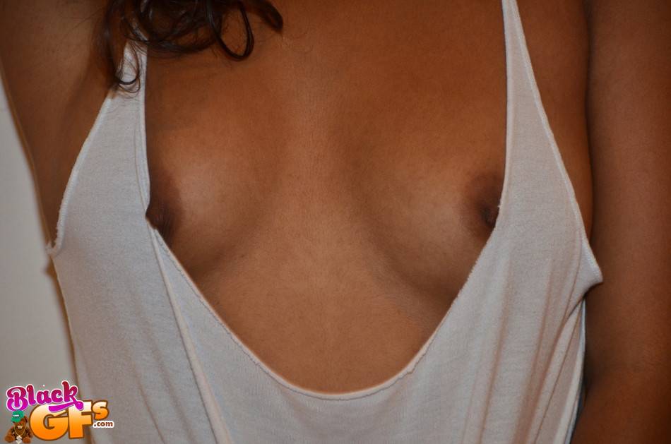 Shapely ebony brunette youthful Loni Legend exhibits tiny tits and hairy pussy - #5