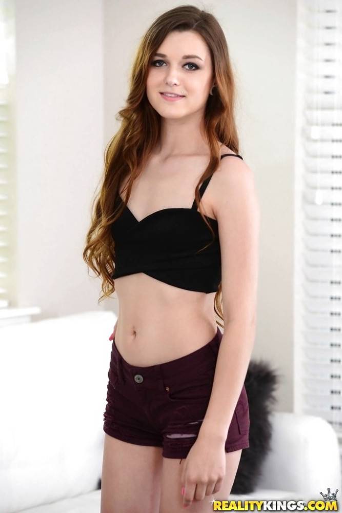 Stunning american teen Alex Mae in underwear exposes her ass and masturbates - #2
