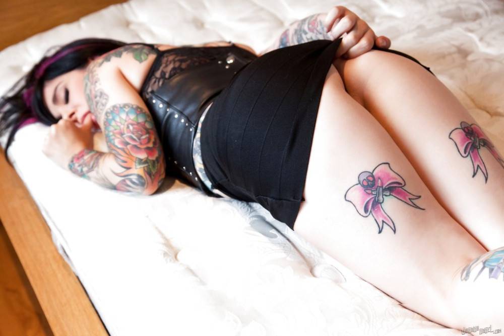 Appealing american milf Joanna Angel in hot undies exposes big titties and spreads her legs - #4