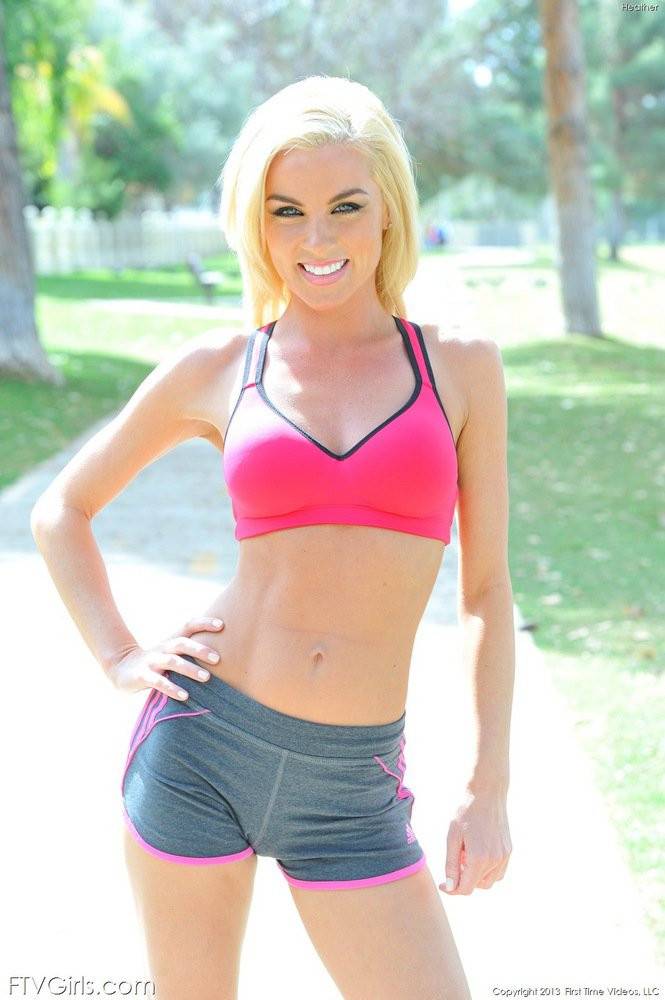 Heather FTV Works Out Outside And Shows That She Is The Cutest, Tightest Blonde In The World - #1