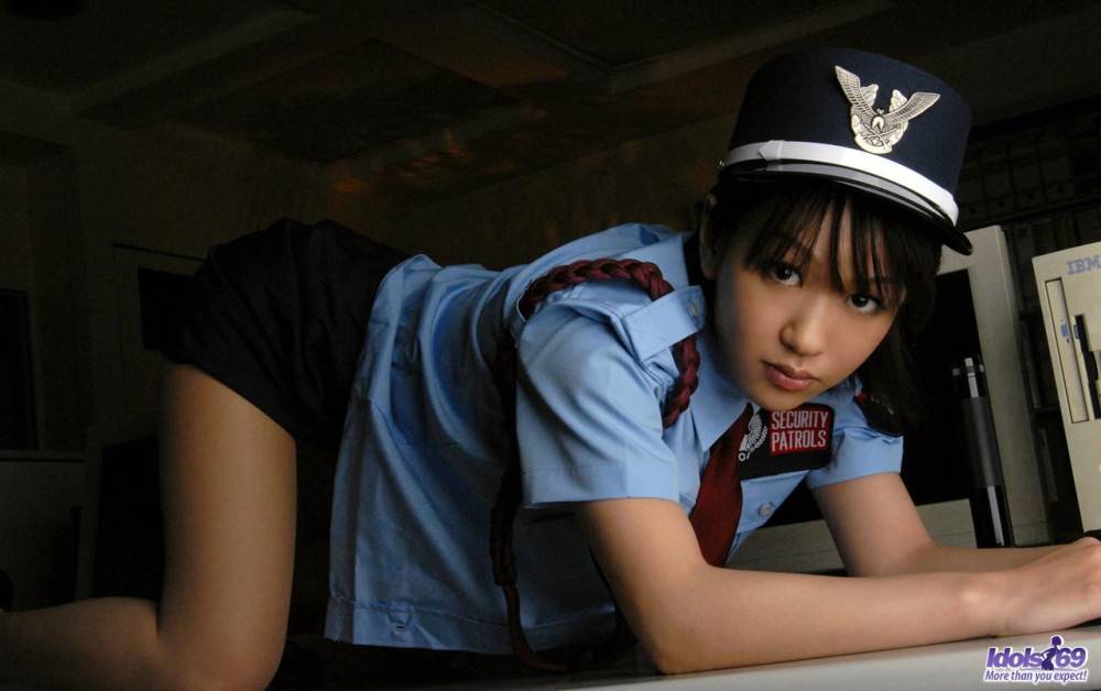 Asian Police Woman Riina Idols Is Showing Off In Her Uniform And Teasing Us With Pleasure. - #4