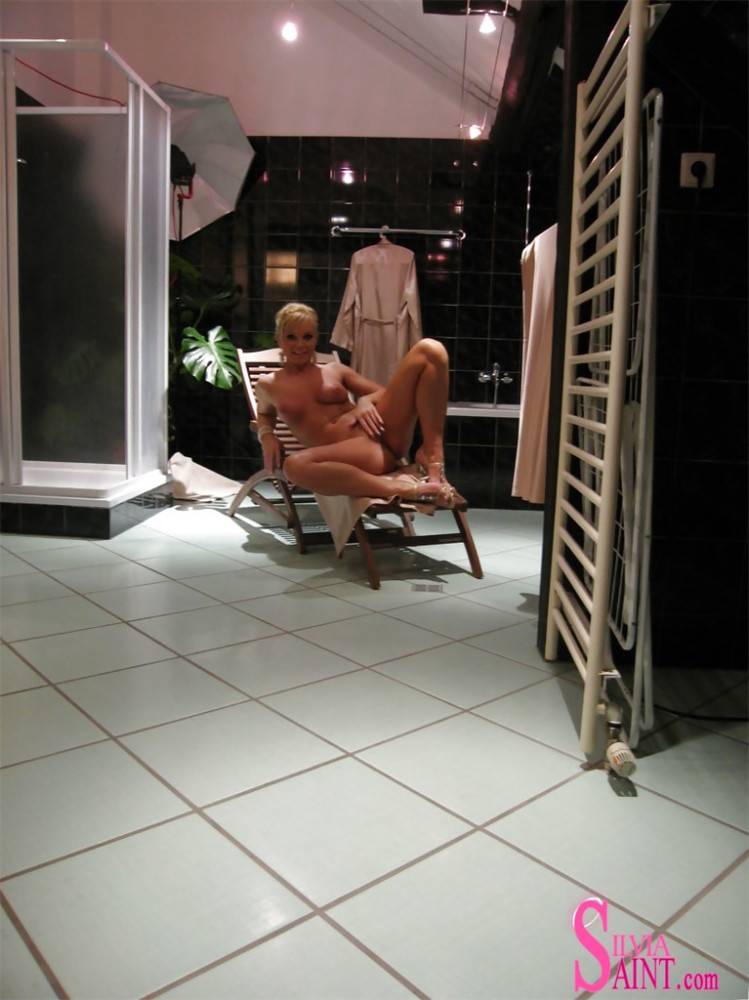 Glamorous czech blonde milf Silvia Saint revealing big hooters and spreading her legs | Photo: 6832781