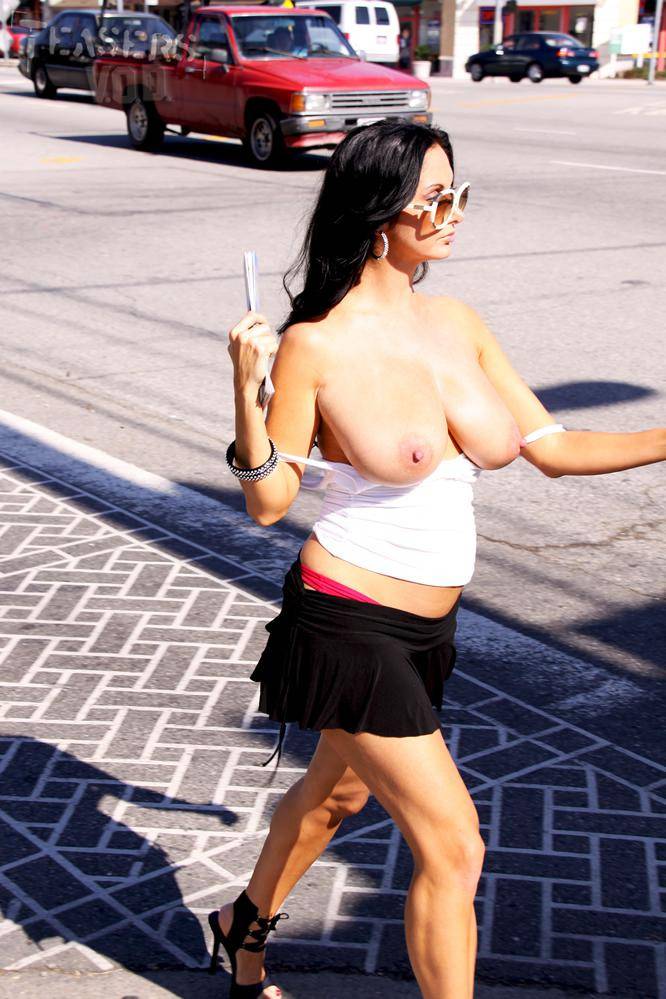 Brunette Ava Addams Exposes Her Massive Breasts And Spreads Her Legs In Public - #12