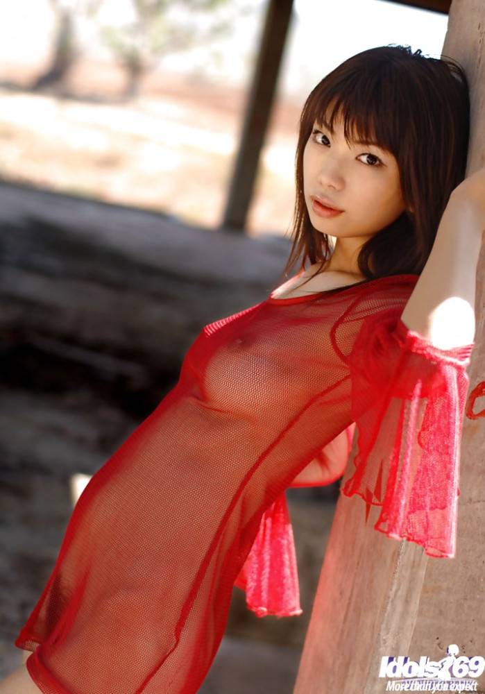 Amazing japanese cutie Hikari Hino in hot fancy skirt outdoor - #8
