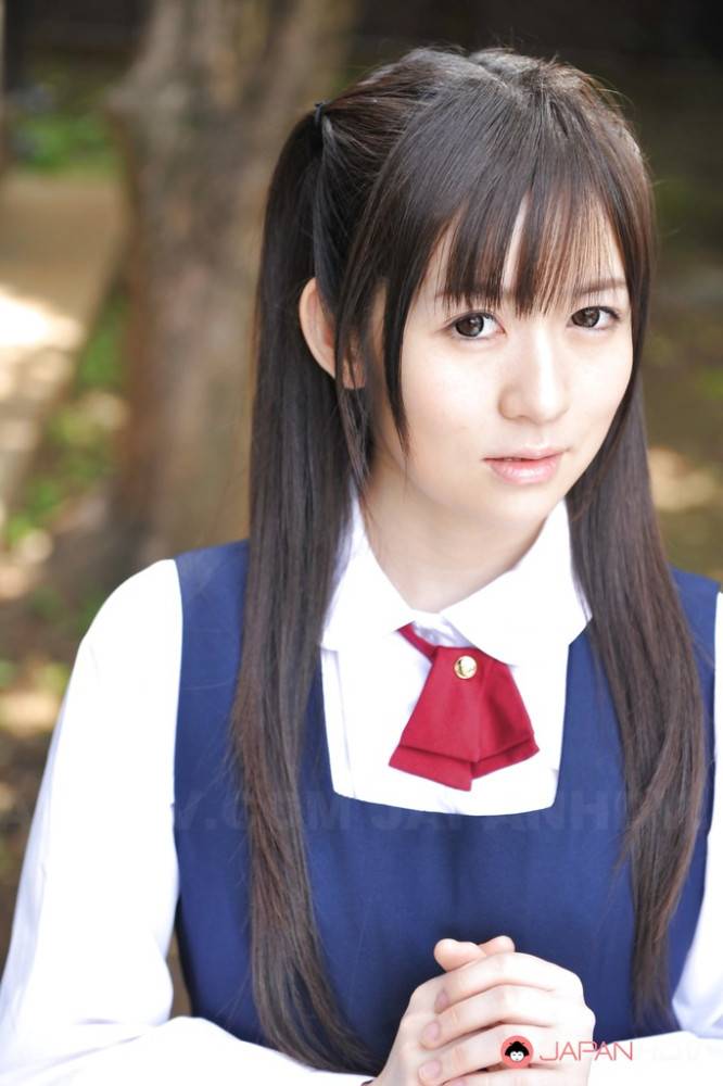 Stunning japanese brunette cutie Ai Uehara in sexy nice skirt outdoor - #14