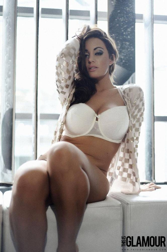 Lindsey Strutt Looking Sexy In Her White Lingerie. - #1