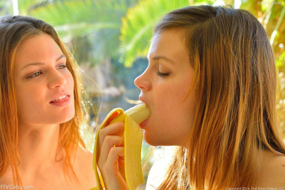 While Raunchy Lesbian Session Cute Raylene FTV Gets Both Her Pussy And Ass Packed With Bananas - #15