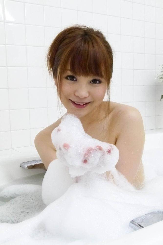 Maomi nagasawa asian with soap on boobies sucks and licks dongs for facial cumsh - #6