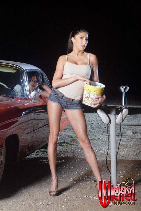 Long Legged Latina Kayla Carrera Sexily Washing The Car Demonstrating Body Outdoor - #8