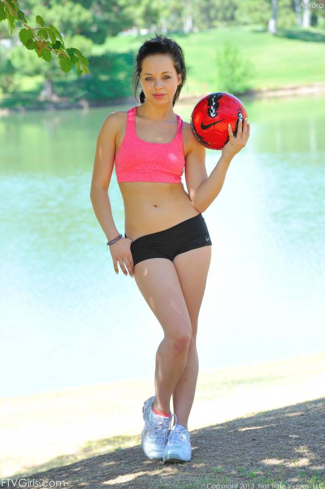 Sporty Teen Aurora FTV Stripping And Doing Hot Exercises On The Ball Naked | Photo: 7446910