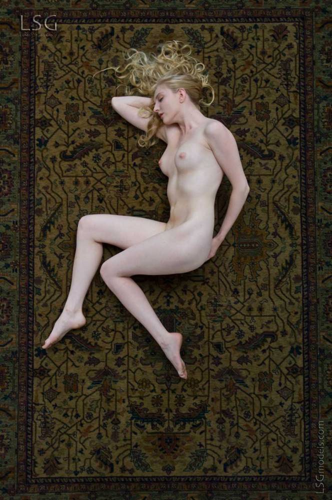 Pale Skinned Model Tiana Hunter With Long Blonde Hair In All Her Nudity - #2