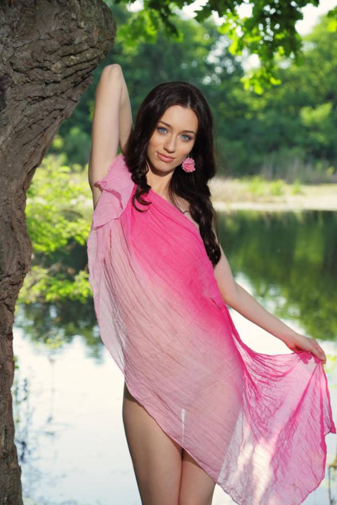 Slim Brunette Doll Zsanett Tormay Plays Naked Outdoors Teasing With Her Hot Charms - #13