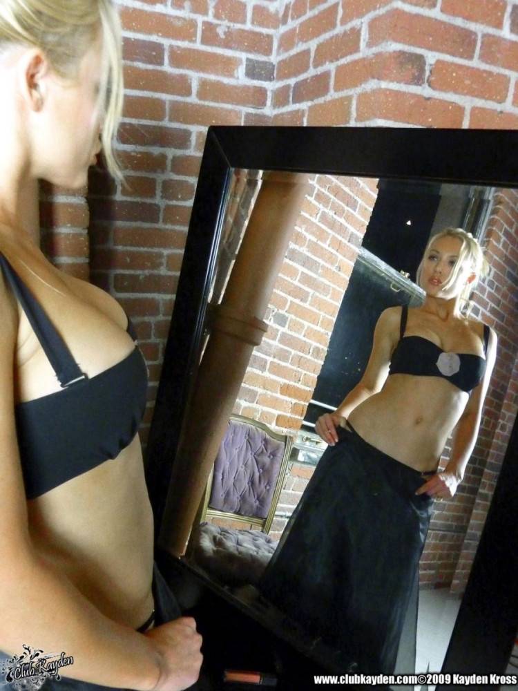 Perfect Bodied Kayden Kross Strips Down To Her Nylons In Front Of The Mirror - #10