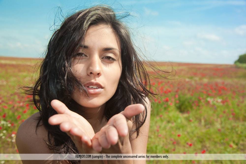 The Beautiful Babe Belinda A Is Demonstrating Her Amazing Nude Body In The Poppy Field - #14
