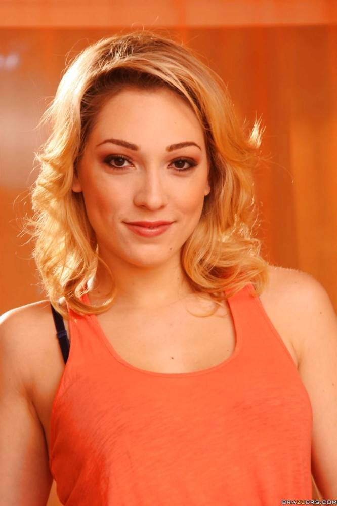 Gracile american youthful Lily Labeau exposing big hooters and cute pussy - #1