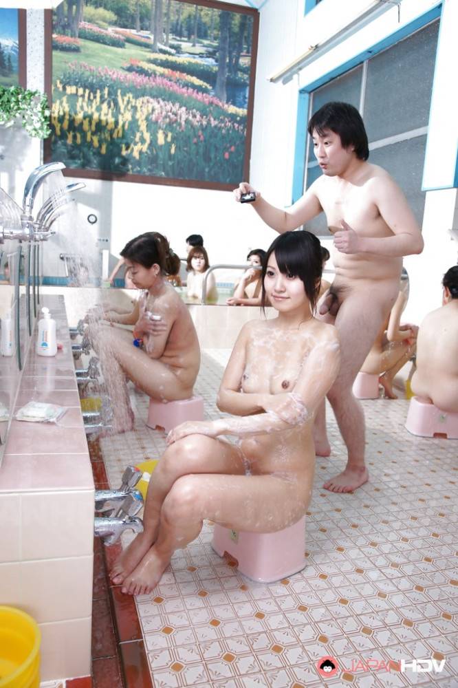 Superb japanese brunette Asakura Kotomi in sexy posing scene at pool - #9