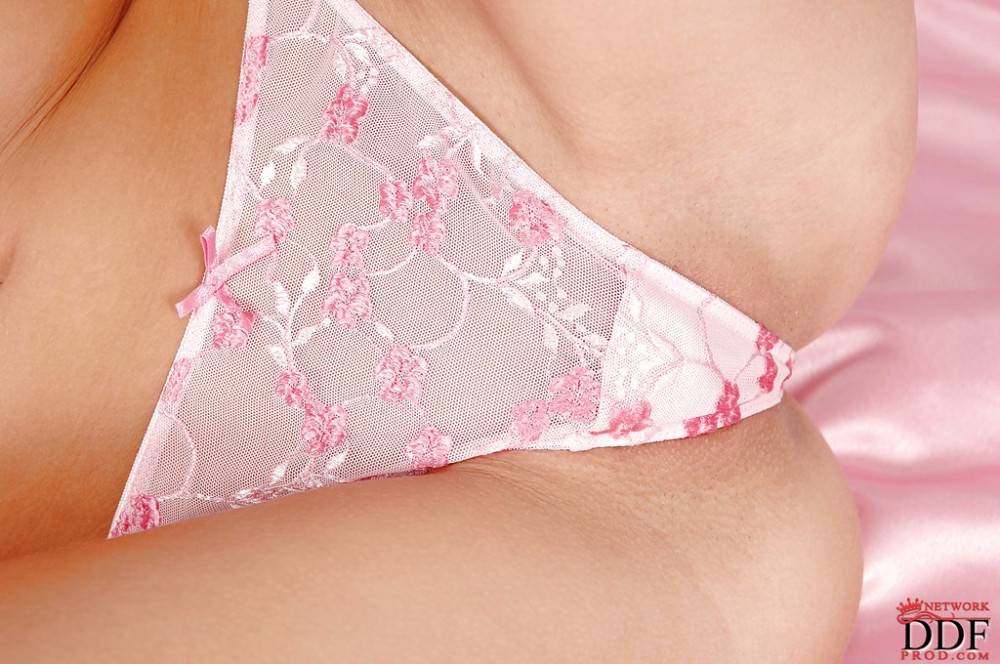 Slim russian blonde milf Cherry Jul reveals small tits and masturbates - #8