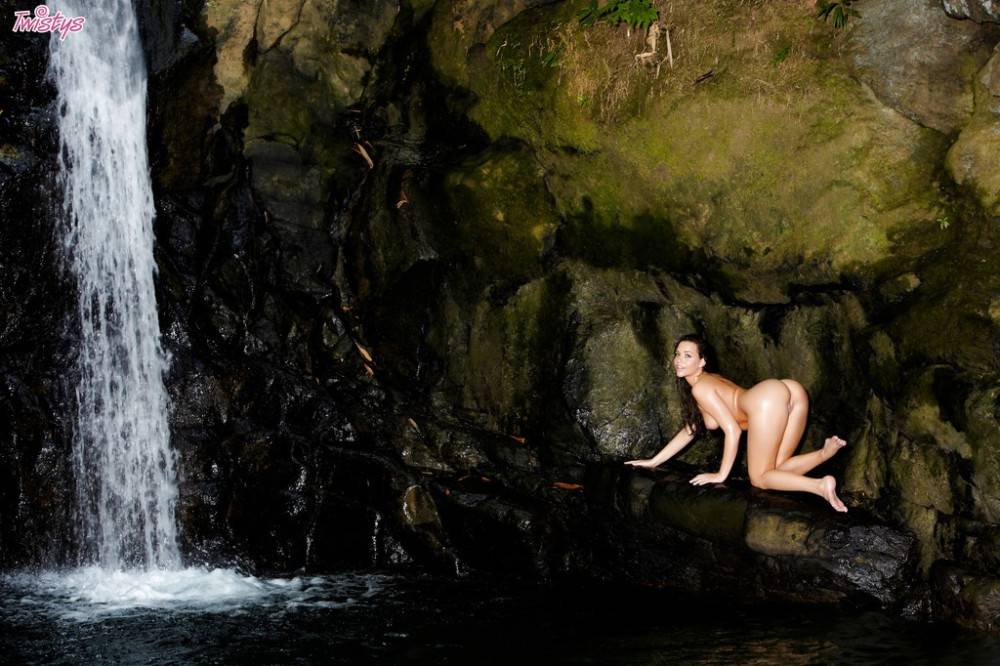 Curious american pornstar Mia Malkova in fancy bikini exhibits her butt and spreads her legs outdoor - #18