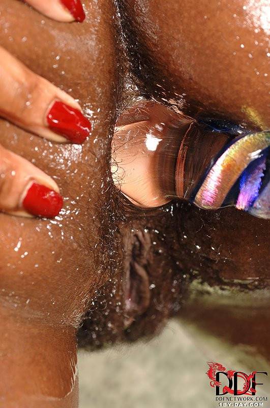 Black Slut Jasmine Webb Shows The Closeups Of Her Wet Pussy Filled With Sex Toy - #4